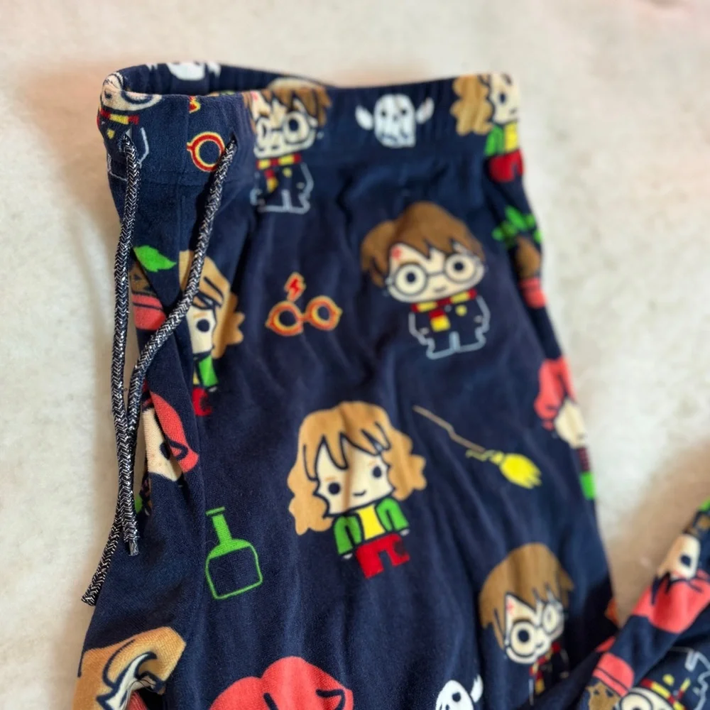 Wizarding World Of Harry Potter Navy With Characters‎ Soft Pajama Pants Sz XL